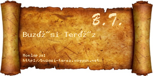 Buzási Teréz névjegykártya